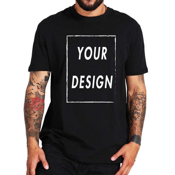

eu size 100% cotton custom t shirt make your design text men women print original gifts tshirt, White;black