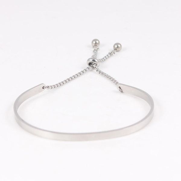 

bangle fanshion round adjustable bracelet for women girl as gift jewelry stainless steel, Black