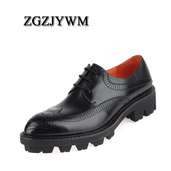 

dress shoes zgzjywm men genuine leather carved pattern black/red lace-up solid pointed toe italian wedding formal oxford