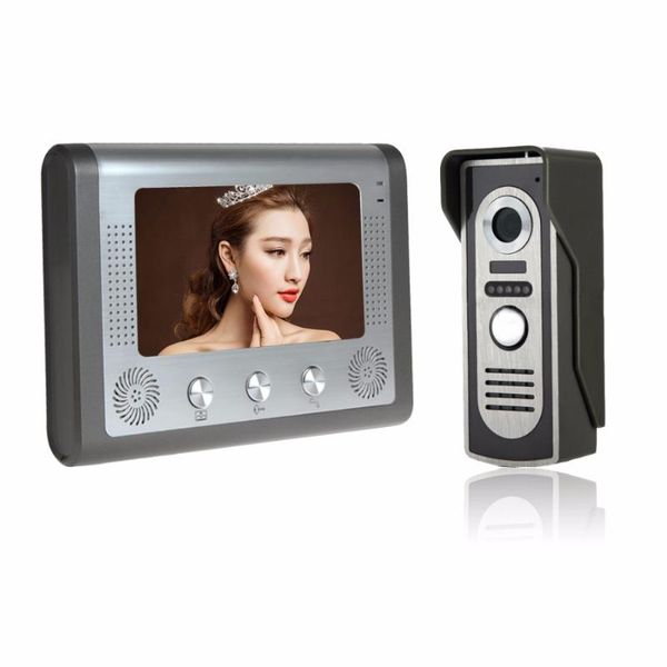 

7" color video door phone intercom doorphone ir night vision camera doorbell kit for apartment phones