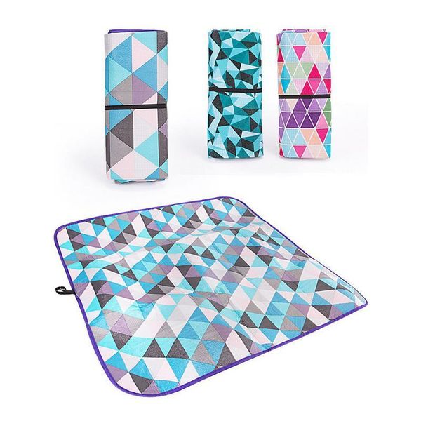 

outdoor picnic blanket 90x90cm camping mat water-resistant ultralight fold spring summer beach for family kids pads