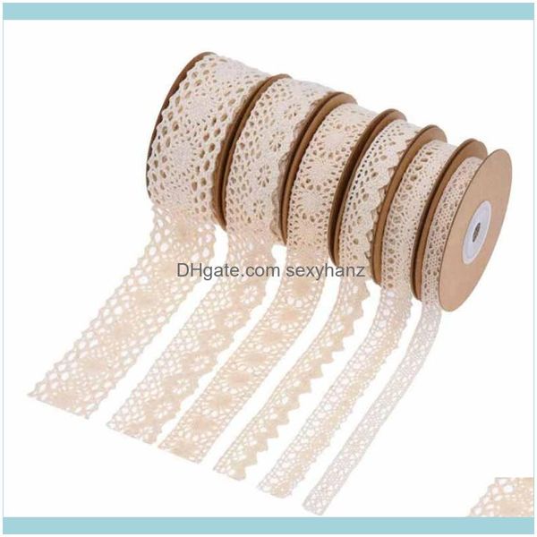 Embalagem Exibir j￳ias 30m White algod￣o bordado Fibbons de barra de renda Fabric Fabric Diy Craft Craft Caswing Aessories Supplies Jewelr