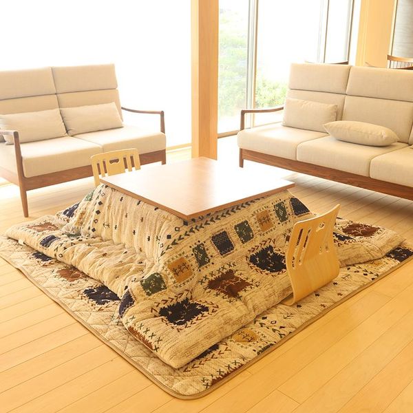 

comforters & sets (2pcs/set) square kotatsu futon bottom set comforter for foot warmer wood table japanese mattress&table cover