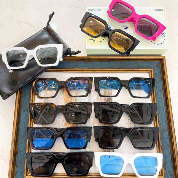 

2022 factory wholesale wind box plate sunglasses white star net red same sunglasses oerl003, White;black