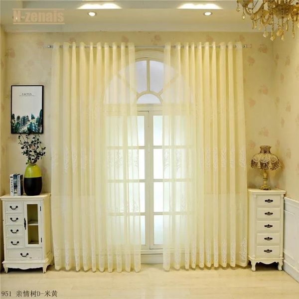 

curtain & drapes floral embroidery simple and modern high-quality environmentally friendly window tulle for living room bedroom