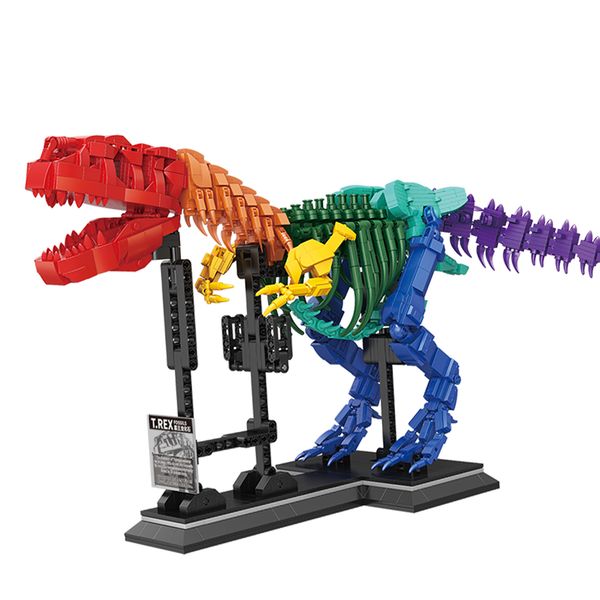 

[us local stock]dinosaur building blocks, stem set, t-rex fossils kit construction, r boys and girls , 6 years old and up, new 2021 (1572 pc