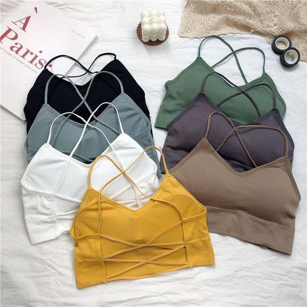 

women's tanks & camis femme slim vest tank party backless spaghetti straps clubwear women crop sleeveless sports, White