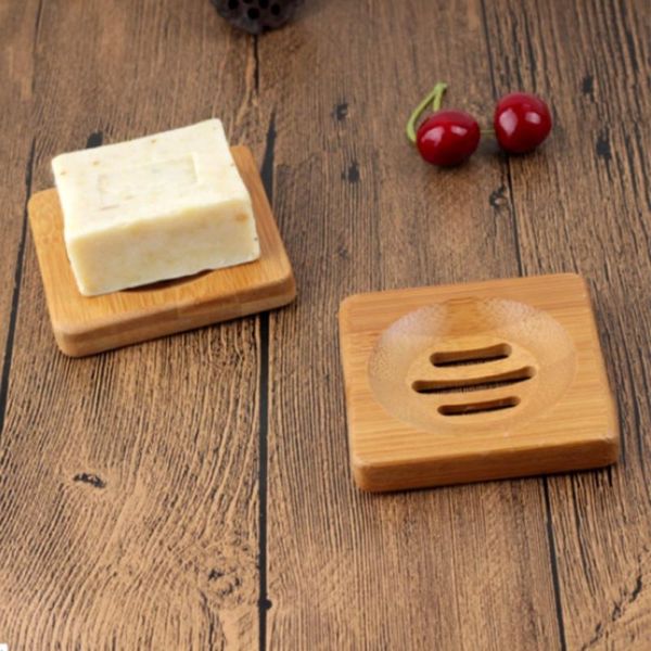 

natural wooden durable tray box bath soap container dish rack plate dishes