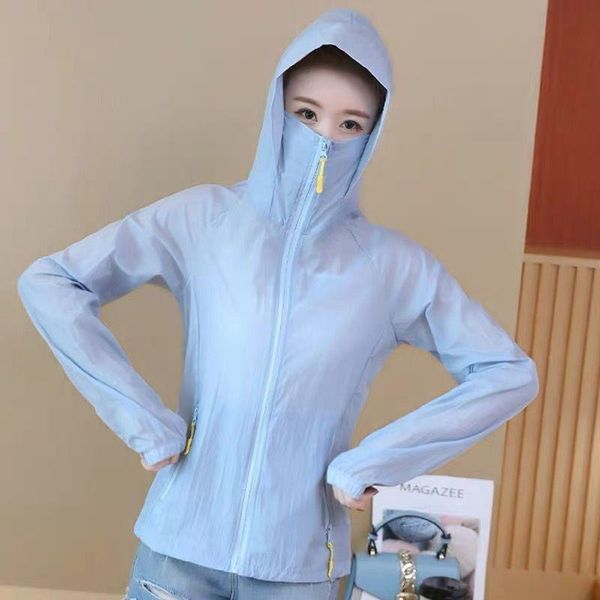 

women's jackets summer thin sun proof sunscreen coat women long sleeve hooded protection jacket loose female windbreaker outerwear s-2x, Black;brown