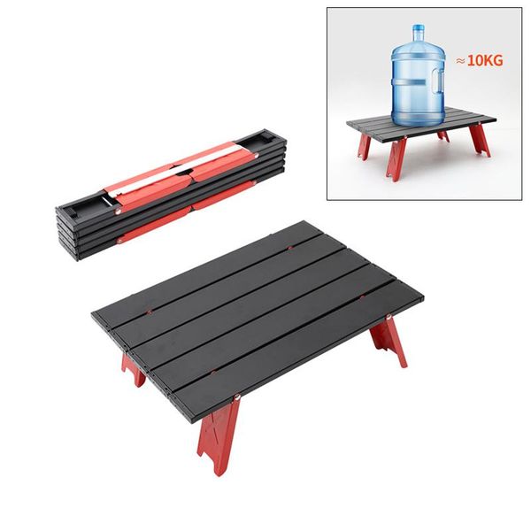 

mini foldable camping table desk ultralight aluminum alloy picnic folding for outdoor bbq backpacking accessories camp furniture
