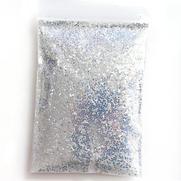 

500g/bag 0.2-2mm mermaid sparkly sliver manicure flake slices holographic laser mixed hexagon shape diamond glitter sequin tg#16 nail, Silver;gold