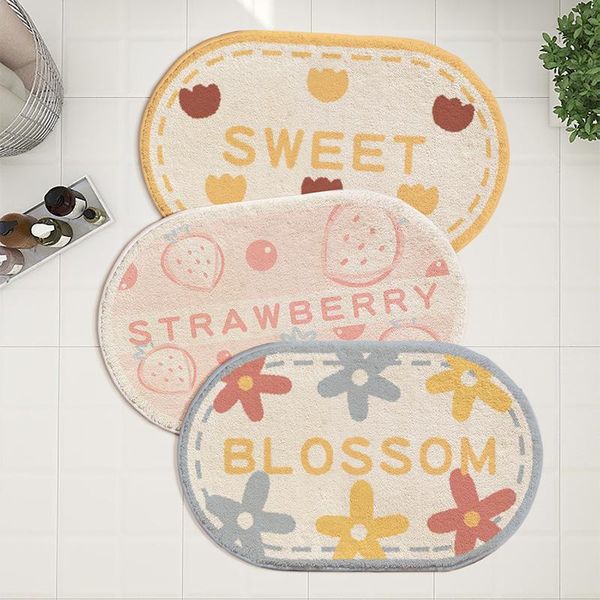 

carpets oval rug carpet for bathroom bath cute cartoon bedroom bedside non-slip shower room floor mats foot pad entrance doormat
