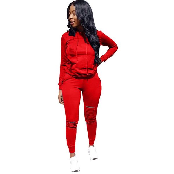 

women's jumpsuits & rompers fashion hoodie long-sleeved jumpsuit suit 2021 spring two-piece hollow cut out hole, Black;white