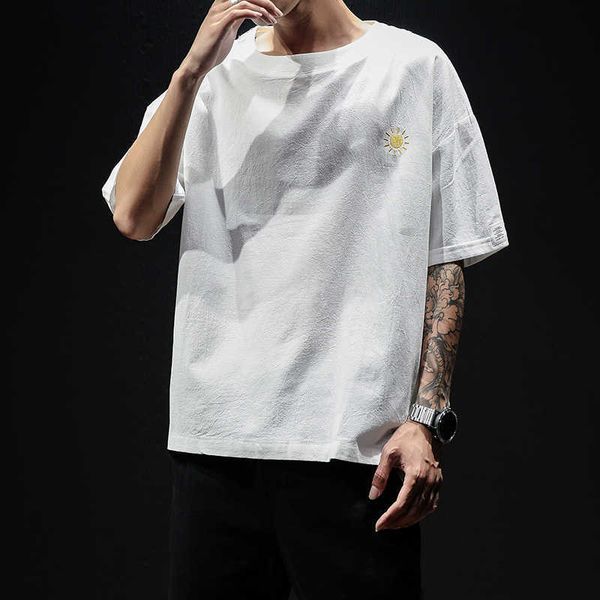 

lifenwenna streetwear fashion t shirt men summer casual o neck men's short sleeve cotton hip hop op ees s m-5xl 210629, White;black