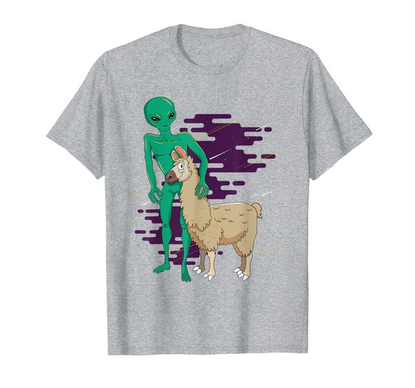 

Weird Alien Funny Alien Petting Llama T-Shirt, Mainly pictures