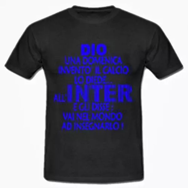 

t-shirt god invented inter 100% cotton nightlife 87, White;black
