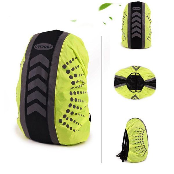 

outdoor bags 20-55l reflective backpack cover cycling sports bag rainproof