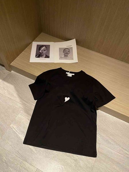 

women's 2021 summer new fashion brand men's and lovers love loose short sleeve t-shirt in early spring, Gray