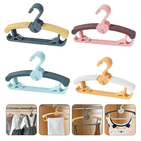 

20pcs baby clothes drying rack anti-skid hanger retractable hangers & racks