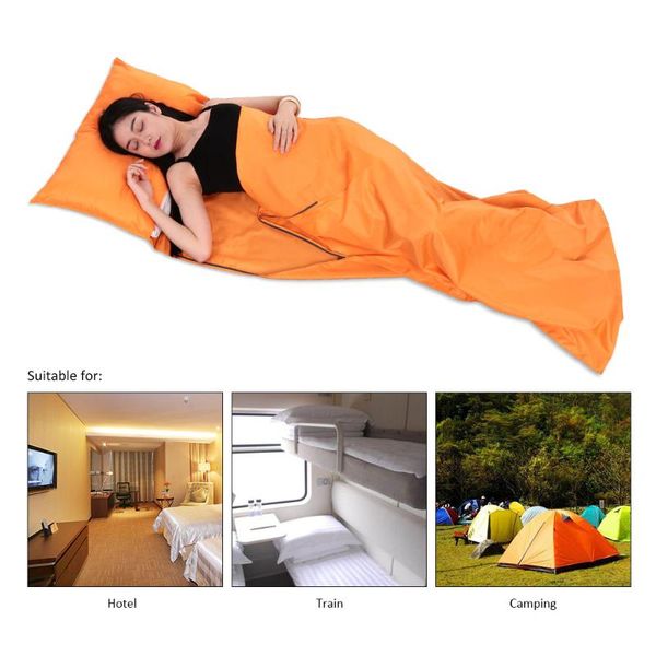 

camping sleeping bag liner single polyester pongee travel outdoor sleep 75*210cm with pack bags