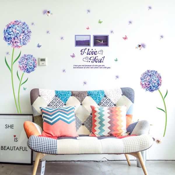 

wall stickers dandelion cartoon decals pvc mural art diy poster for kids rooms decor wallpaper
