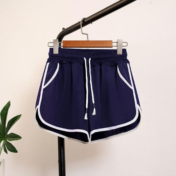 

women's leggings 30# fitness women drawstring athletic shorts running workout sports short pants solid leggins home wear, Black