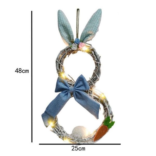 

decorative flowers & wreaths 2021 easter wreath faceless decoration lights rattan circle