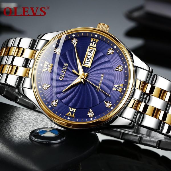 

business wrisstwatch men automatic stainless steel seamless mechanical man watches luxury brand relogio masculino self wind, Slivery;brown