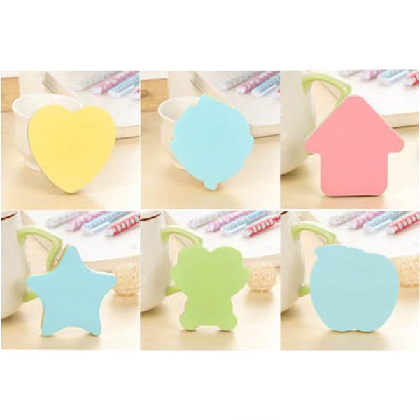 

gift wrap 6 different shapes sticky notes self-adhesive index memo pad bookmarks cute scheduler paper stickers kids stationery notebooks