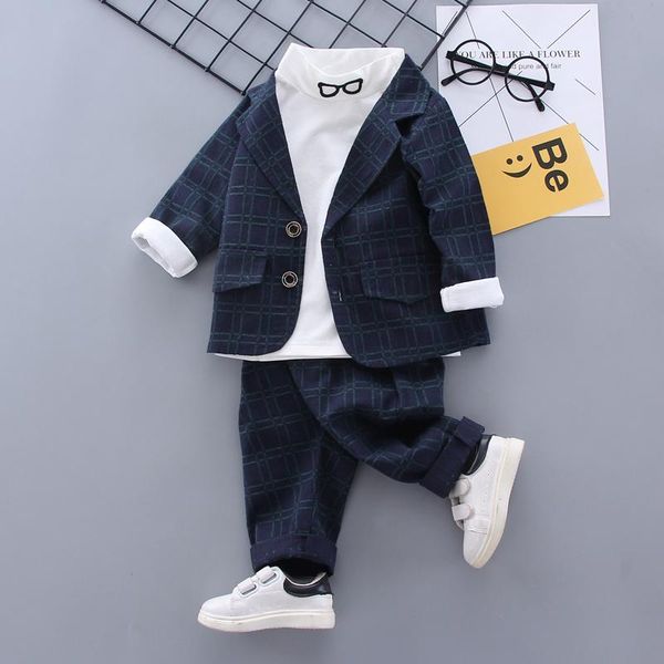 

clothing sets spring autumn children gentleman clothes kids boys cotton suit t-shirt pants 3pcs/sets baby formal infant tracksuit, White