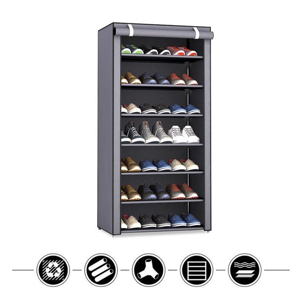 

clothing & wardrobe storage multilayer shoe rack detachable dustproof nonwoven fabric cabinet home standing space-saving stand holder shoes
