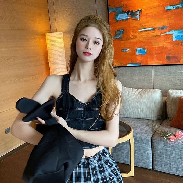 

camisoles & tanks make firm offers 9809 # wear inside take off-the-shoulder cowboy render hollow out beautiful backless condole back, Black;white