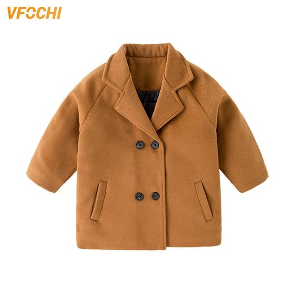 

vfochi boys wool coat 5 color long jacket autumn winter kids windproof children clothing warm outerwear 211011, Blue;gray