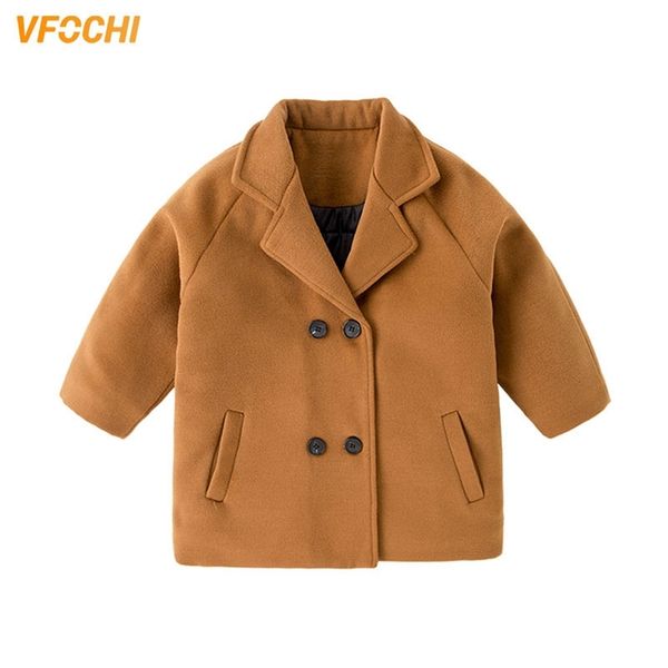 Vfochi meninos casaco de lã 5 cores jaqueta longa outono inverno crianças à prova de vento crianças roupas aquecidas outerwear 211011