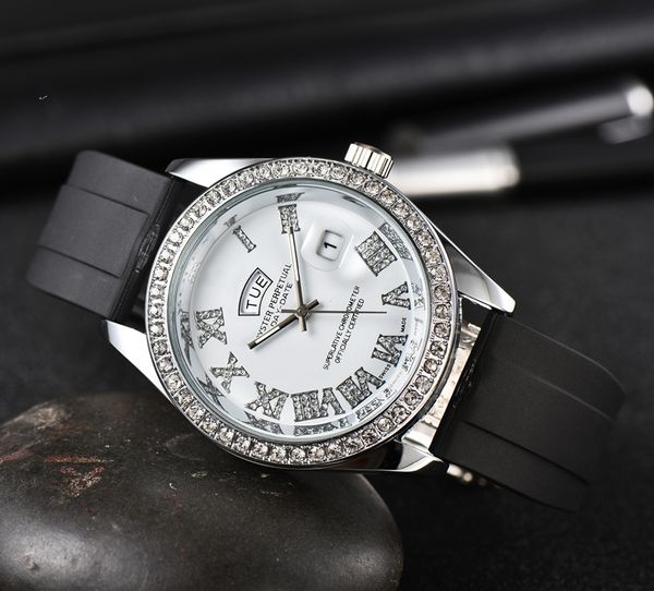 

2021 women luxury watches three stitches roman numerals quartz watch european brand rubber strap fashion dual calendar function lady's, Slivery;brown