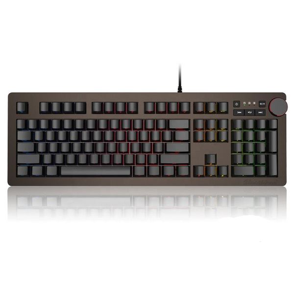 

110 keys with multimedia rgb mechanical gaming keyboard silver speed switches- aluminum panel - dual mode keyboards