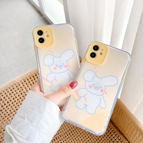 

rainbow rabbit tpu phone cases for iphone 12 11 pro promax x xs max 7 8 plus