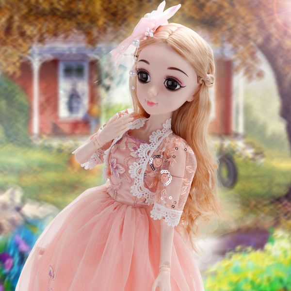 

new 45cm bjd doll 20 movable jointed with accessories diy dress up princess dress fashion change clothes doll toys girls gifts