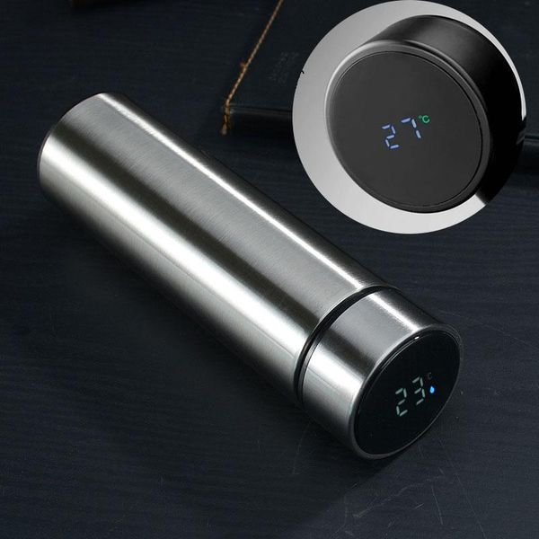 

500ml smart display thermal mug vacuum stainless steel water bottle temperature travel cups for coffee tea creative gift bottles