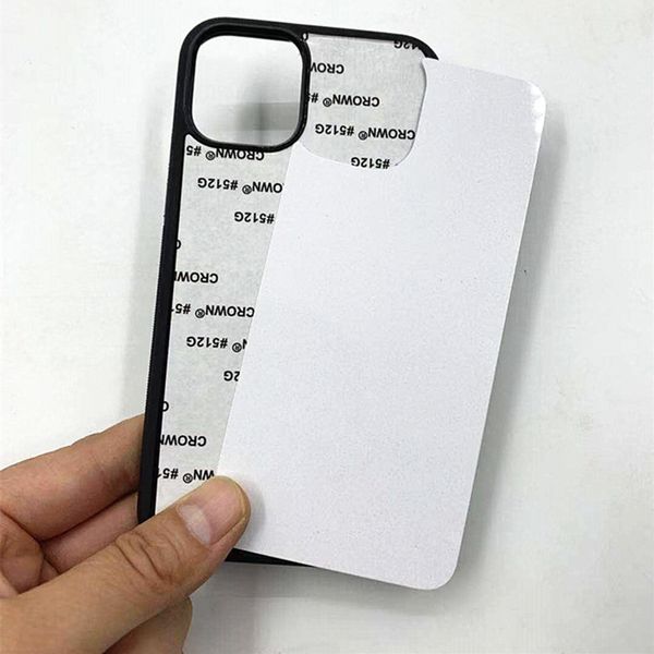 Blank 2D Casi di sublimazione TPU PC Trasferimento termico copertura del telefono per iPhone 12 Mini 11 Pro Max 7 8 Plus X XS XR