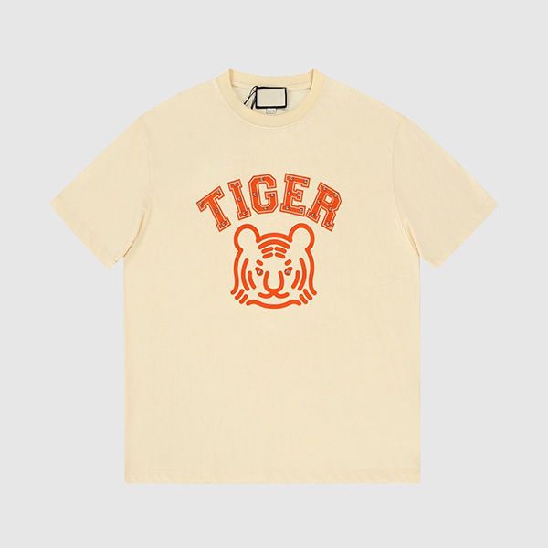 

2022 men and women tiger head shirt print lover tee short sleeve loose crew neck t shirts breathable oversized clothing large big plus size, White;black