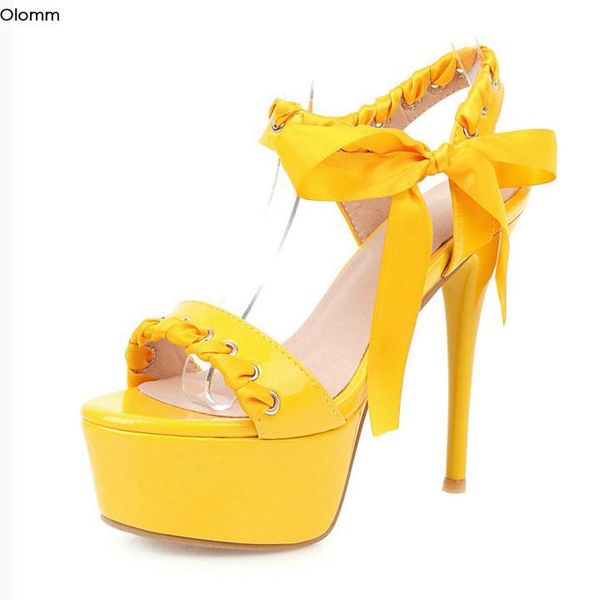 

olomm 2021 women shiny sandals thin high heels nice open toe gorgeous 4 colors dress shoes us plus size 3-16, Black