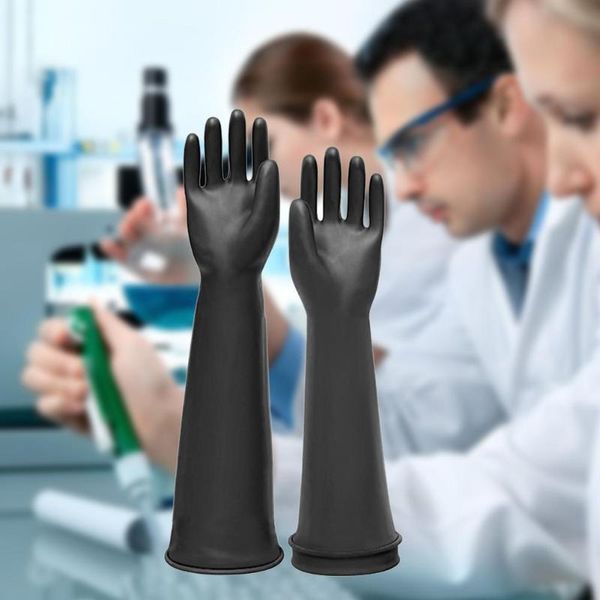 

safurance latex industrial rubber gloves acid and alkali glove black resistant garden anti-corrosion safety protective work f4r1 disposable