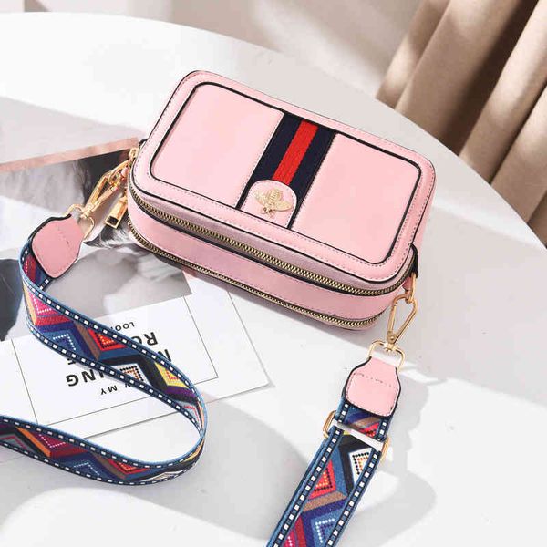 

small bag female 2021 new color matching single shoulder bag mini messenger bee camera 75% off factory outlet online sales 7e14, Black;red