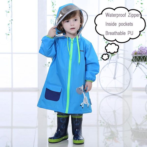 

raincoats waterproof kids raincoat child boys casaco feminino travel cloak rain coat backpack for children poncho lluvia qqg197