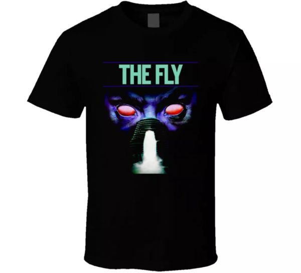 

the fly 80s horror remake thriller trending fan t shirt, White;black