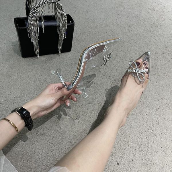 

summer sandals straps sale of women's shoes high heels suit female beige pointed plastic elastic band girls stiletto c dress, Black