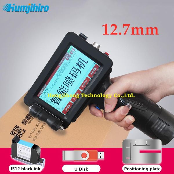

12.7mm handheld thermal inkjet printer variable qr barcode code date number logo expiry mobile portable handjet printers