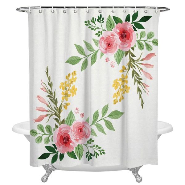 

shower curtains waterproof beautiful watercolor flowers curtain frabic polyester bathroom decor