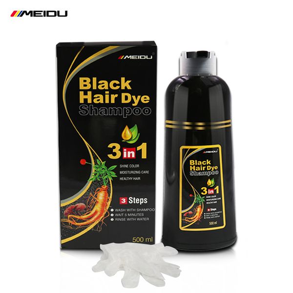 

ale professional manufacturer oem men ginseng black hair colour 3 in 1 natural fast herbal hair dye shampooscouts
